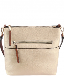 Fashion Zip Pocket Crossbody Bag LQF038 GOLD